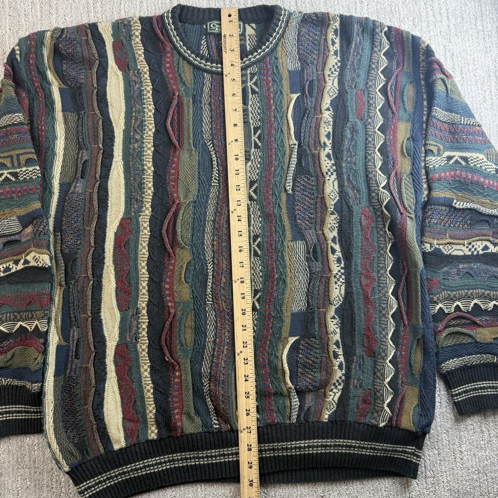 Vintage Croft & Barrow Knit Sweater Size XLT Coogi Style - Picture 5 of 6